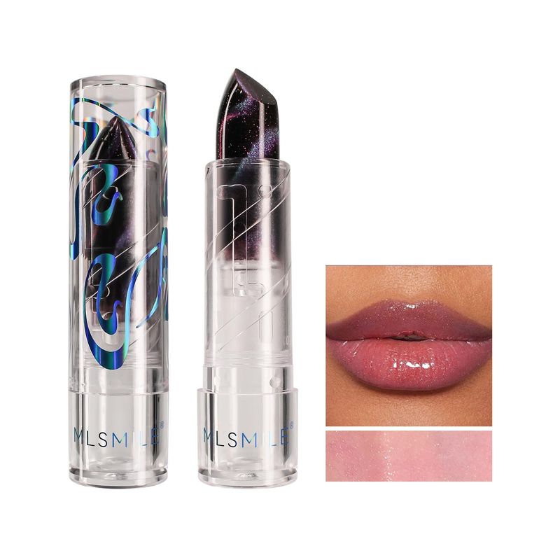 DLZZRS Magic Color Change Lip Gloss - Cat Eye Glimmer Lipstick, Color Changing Ph Jelly Lipstick Tinted Lip Balm, Long Lasting Nourishing Lip Balm Moisturizing Lip Balm for Dry Cracked Lips(#01)
