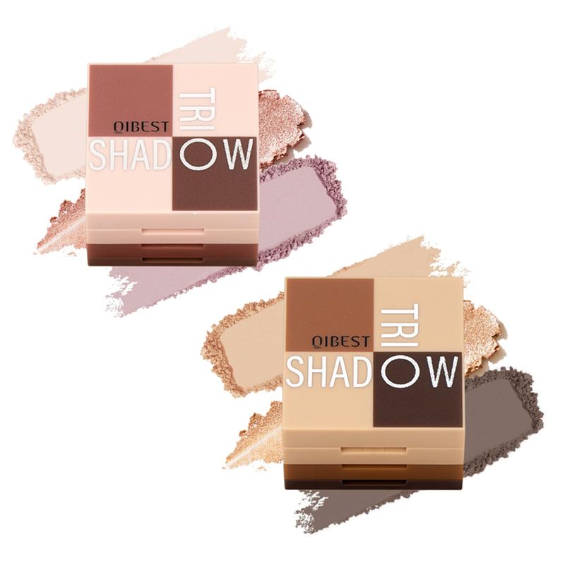 ZAMANIYA Shadow Blocks Eyeshadow Palette, Stacked Eye Shadow Trio, 2 PCS (01 Springtime &amp; 02 Maple Leaf)