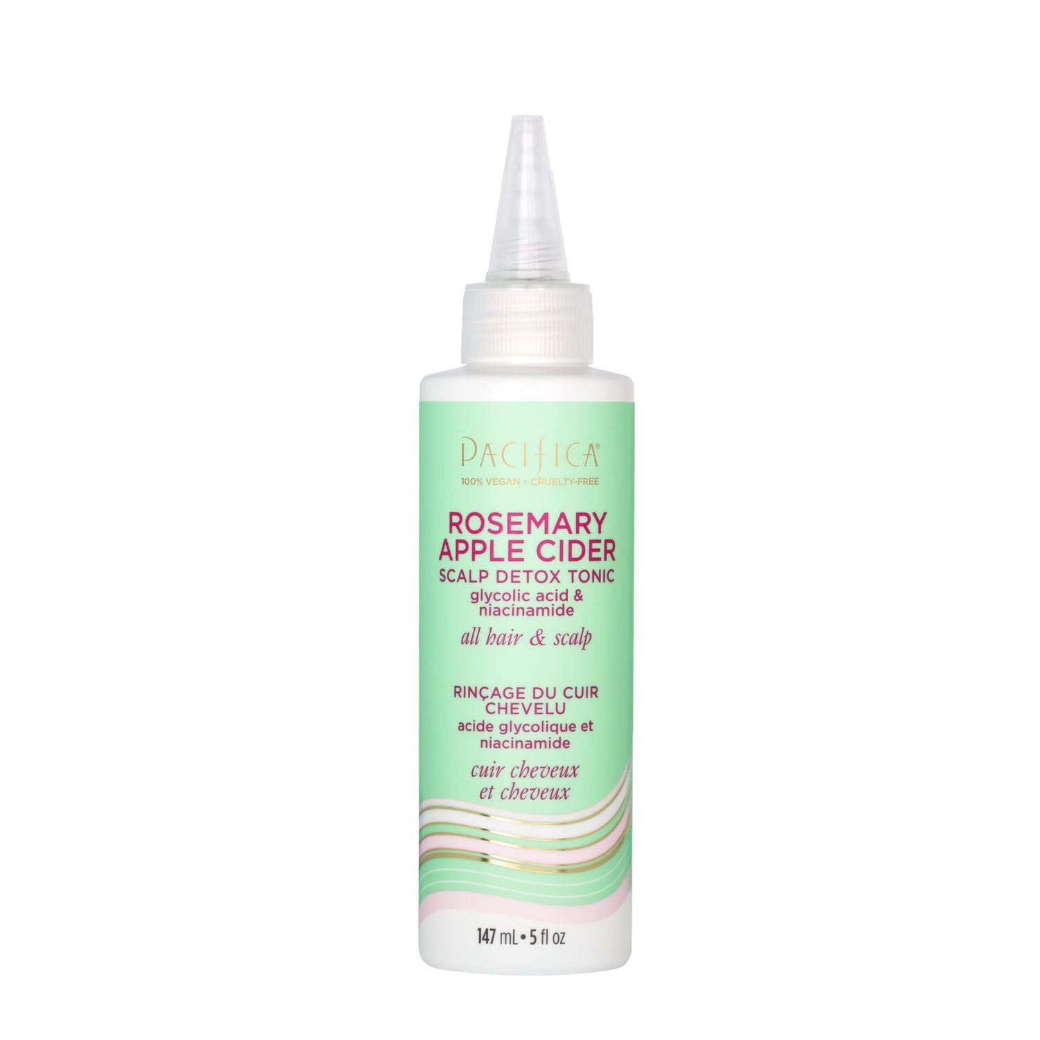 Pacifica Scalp Detox Tonic - Rosemary Apple Cider with Salicylic Acid for Clarifying and Purifying Itchy, Dry Scalp, Vegan &amp; Cruelty-Free, 5 oz
