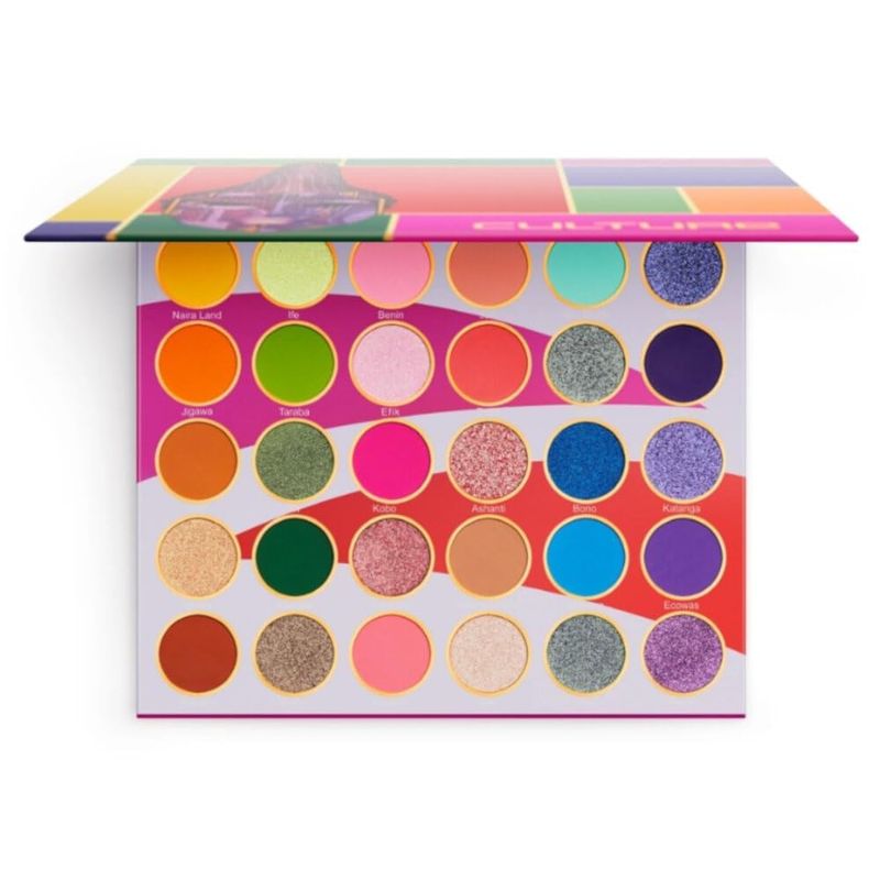 Juvia&#39;s Place Palette Culture - Yellow, Greens, Pink, Purple, Orange, Chromatic &amp; Glitter Shades, 30 Pigmented Makeup Palette for Eye Color &amp; Shine, Pressed