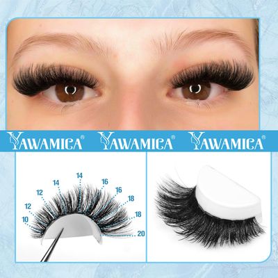 Yawamica Lash Clusters Kit Fluffy Volume Cluster Eyelash Extensions Kit 200D 10-20mm DIY Lash Extension Kit with Lash bond and Lash Remover and Lash Applicator for DIY Lash (200D-10-20MM Kit)