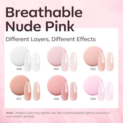 modelones Builder Nail Gel Set, 6 Colors Gel Builder 8-in-One, Jelly Nude Pink Hard Gel Builder Nail Polish Nail Strengthener Extension Gel LED Nail Lamp Cured Color Base Nail Glue Gel in a Bottle