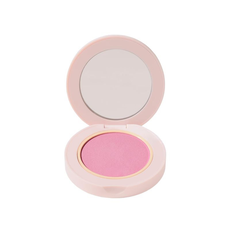 Wander Beauty Hydrating Powder Blush - Lightweight, Pink Blush Makeup with a Blurring, Satin Finish - Buildable Formula with Hyaluronic Acid, Squalane &amp; Aloe Leaf Extract - Priority Pink - 0.18 oz