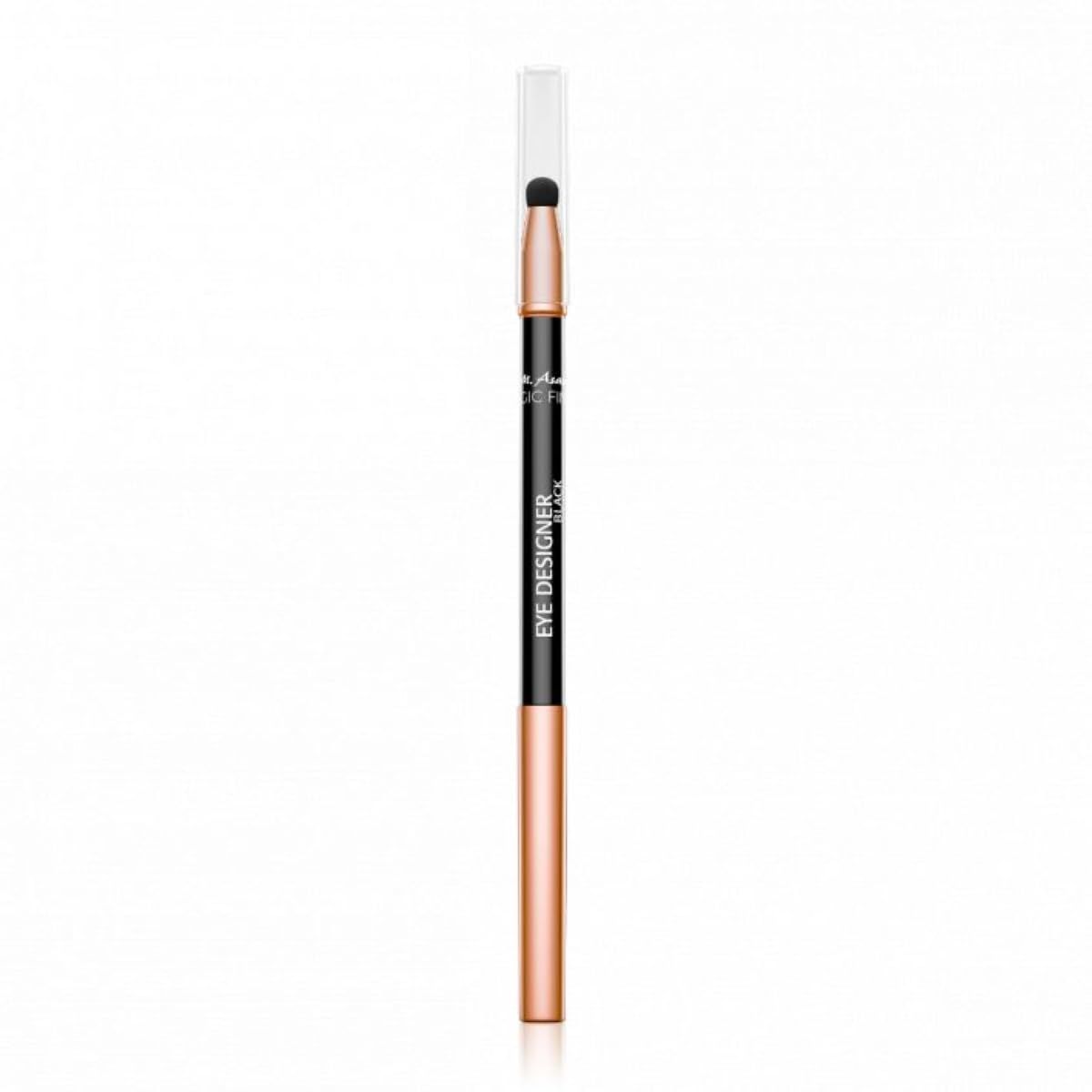 M. Asam MAGIC FINISH EYE DESIGNER Black - waterproof eyeliner for a long-lasting &amp; color-intensive result with integrated sponge for easy blending, eye make-up, 0.01 Oz