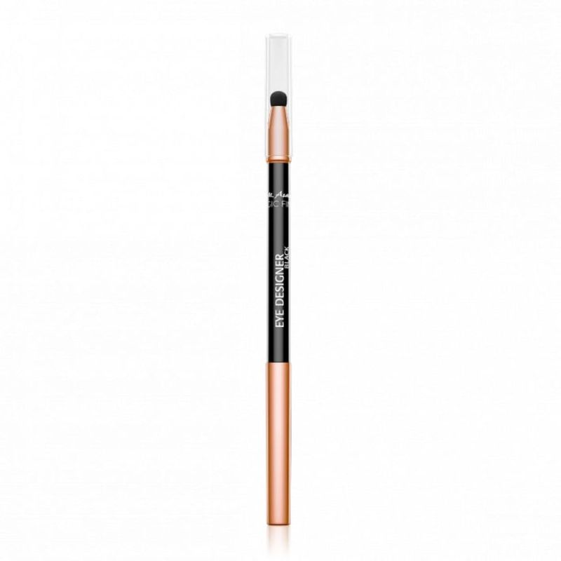 M. Asam MAGIC FINISH EYE DESIGNER Black - waterproof eyeliner for a long-lasting &amp; color-intensive result with integrated sponge for easy blending, eye make-up, 0.01 Oz