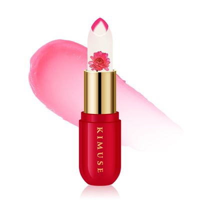 KIMUSE pH Lip Balm, Ph Lipstick Color Changing Flower Balm, Long-Lasting Hydrate &amp; Plump Color Changing Lip Balm