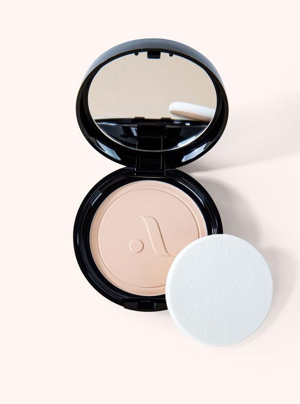 Absolute New York Warm Porcelain Locked-in Powder Foundation, Women Make-up Cosmetic Accessories, Long-Lasting Formula, Ideal for All Skin Types