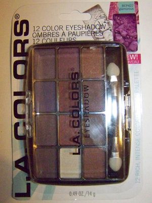 L.A. Colors Expressions, 12 Color Eyeshadow, BEP422 Glamorous, 0.49 Oz