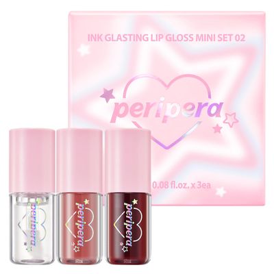 Peripera Ink Glasting Lip Gloss Mini Holiday Gift Sets (Mini Set, 2.5ml  3), Great for Stocking Stuffers,Lip Gloss Set, Clear Lip Gloss, Lip Make Up