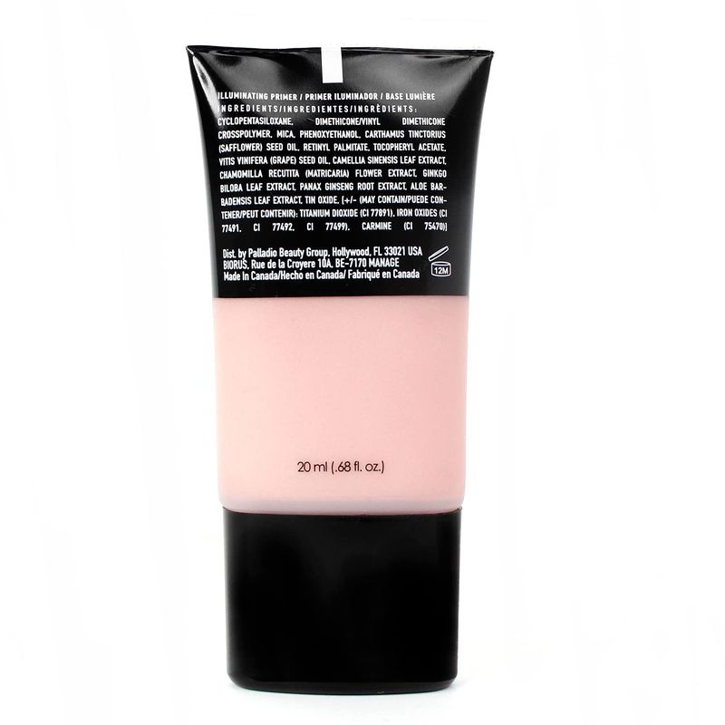 Palladio I'm Glowing Illuminating Primer, Pearly Pink Makeup Primer for Face, Contains Aloe Vera, Grape Seed Oil, Green Tea, Brightens Complexion, Combats Wrinkles, Fine Lines &amp; Pores