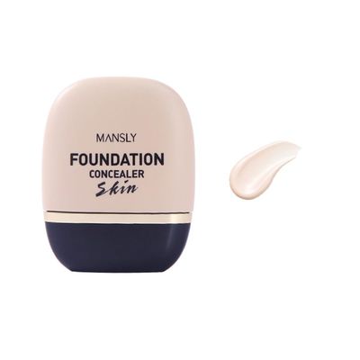 LAMUSELAND Full Coverage Foundation, 3 Shades Matte Oil Control Moisturizing Buildable Liquid Foundation Concealer Face Makeup for All Skin (Ivory White, M)
