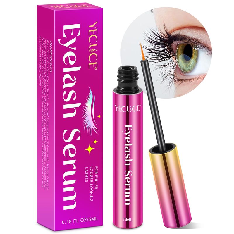 XINSZLIN Eyelash Growth Serum, Lash Serum with Advanced Gentle Formula, Eyelash Serum Boost Lash Grow for Fuller Longer Looking Eyelashes and Eyebrows 5ml