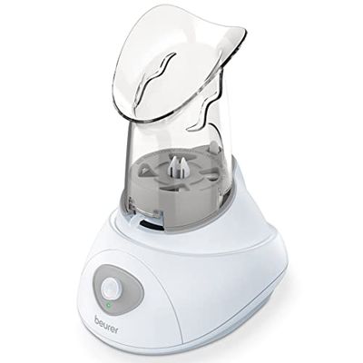 Beurer SI30 Personal Steam Inhaler for Cough and Cold | Face Steamer for Sinus Relief with Flexible Universal Steam Mask and Variable Steam Control