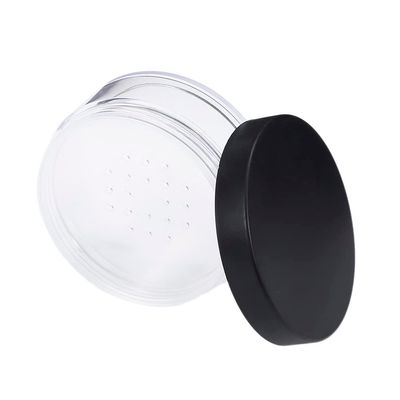 AKOAK Capacity 50 ml(1.69 oz) Empty Reusable Plastic Loose Powder Compact Container DIY Makeup Powder Case with Sifter and Lined Screw Lid,Pack of 1