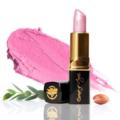 Essence Of Argan Deep Moisturizing Long Lasting Lipstick &amp; Lip Care with 100% Pure Organic Argan Oil, Shea Butter, Jojoba Oil &amp; Aloe Vera Pink Luster