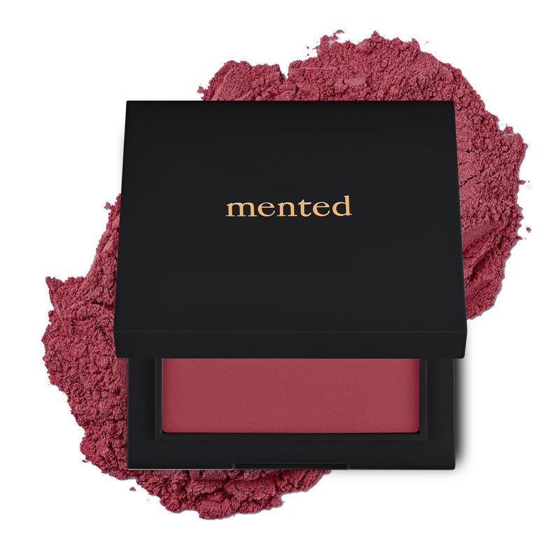 Mented Cosmetics Made in Italy, Cruelty Free Makeup, Vegan, Paraben Free, Shimmer Cheek Blush Palette for Face, Powder Face Blush for Women with Vitamin E, 0.2oz7g, Berried Away