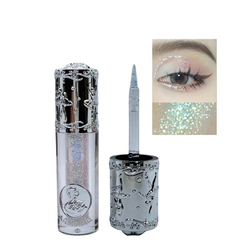 FangTangDI Eyeshadow, Liquid eyeshadow, Eyeshadow stick, Crystal light Blue-green, Eye makeup, Loose Glitter Glue, Lightweight Waterproof, Quick drying, Multipurpose
