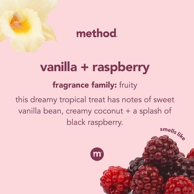 Method Gel Hand Soap Refill, Vanilla  Raspberry, Biodegradable Formula, 34 Fl Oz (Pack of 1)