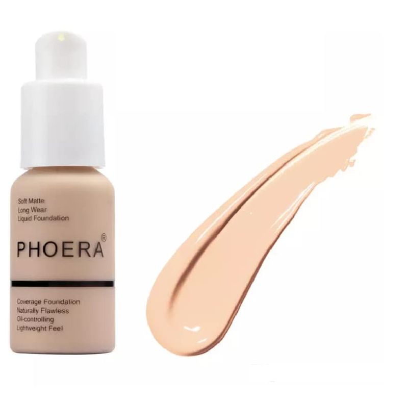 Phoera Full Coverage Foundation Soft Matte Oil Control Concealer 30ml Flawless Cream Smooth Long Lasting (102 NUDE..)