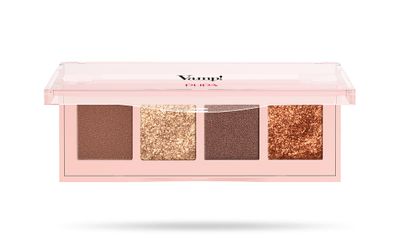 Pupa Milano Vamp! 4 Eyeshadow Palette, 002 Gold Bronze, 0.183 oz - Eye Makeup - Matt, Satin, Metallic Finishes - Lightweight - Blends Easily - Talc-Free