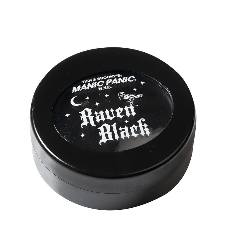 MANIC PANIC Black Raven Body &amp; Face Paint Make-up - Full Coverage Black Face Paint &amp; Black Body Makeup for Halloween &amp; Everyday Use - Use as Makeup Base or Eyeliner - Set with Powder to Last All Day