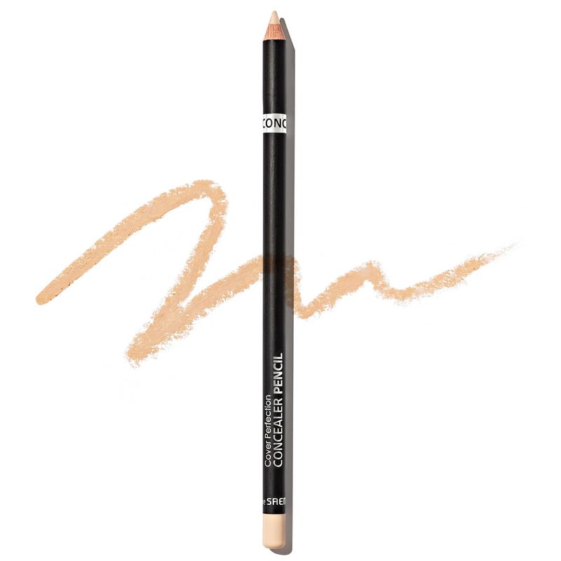 THESAEM Cover Perfection Concealer Pencil - Non Comedogenic spot Eraser - Conceal Blemish,Aging Spot,Acne&amp;Freckle - Multi-Use Under Eye Concealer for Dark Circle,2g (1.5 Natural Beige)