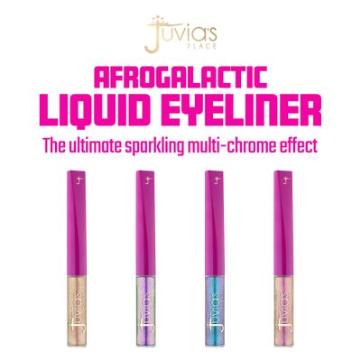 Juvia's Place Afrogalactic Glitter Liner Unique - Glitter Liner Liquid, Waterproof Liner, Multi-Dimensional Gel Liner, Metallic Liquid Liner, Holographic Liner, Iridescent Liner