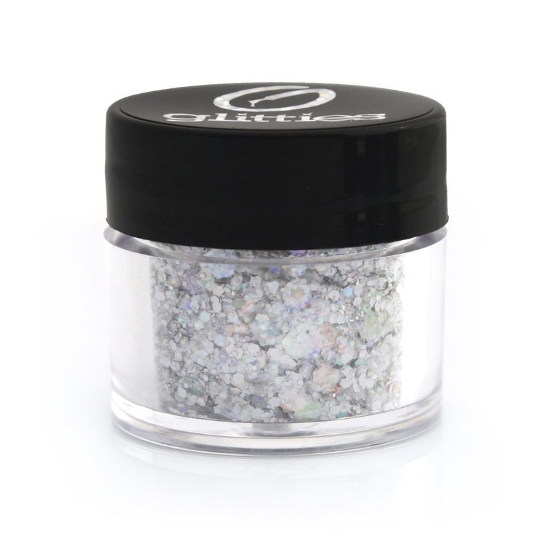 GLITTIES - Icing - Holographic &amp; Matte Chunky Mixed Glitter  COSMETIC GRADE  Festival Body Glitter, Makeup, Face, Hair, Lips, Nails - (10 Gram)