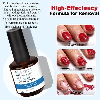 LOUINSTIC Gel Nail Polish Remover - Fast, No Soak &amp; No Foils, Safe for Natural Nails, Healthy, Low Odor, Quick Gel Removal in 2-5 Minutes - For Gel Nail Polish &amp; Nail Art, At-Home Manicure Solution