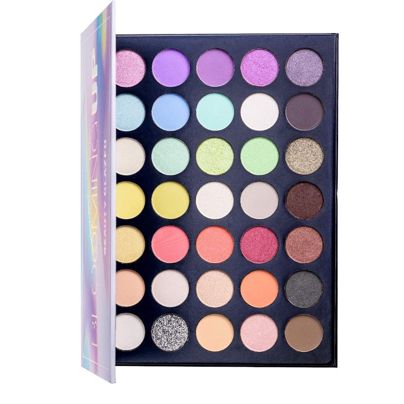 MYUANGO Blooming Up Eyeshadow Palette-35 Shades Matte Shimmer Glitter Makeup Palette for Beginners - Waterproof, Blendable, Long-Lasting - Cruelty-Free