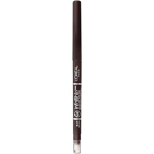 L&#39;Oreal Paris Makeup Infallible Never Fail Original Mechanical Pencil Eyeliner with Built in Sharpener, Black Brown, 1 Count