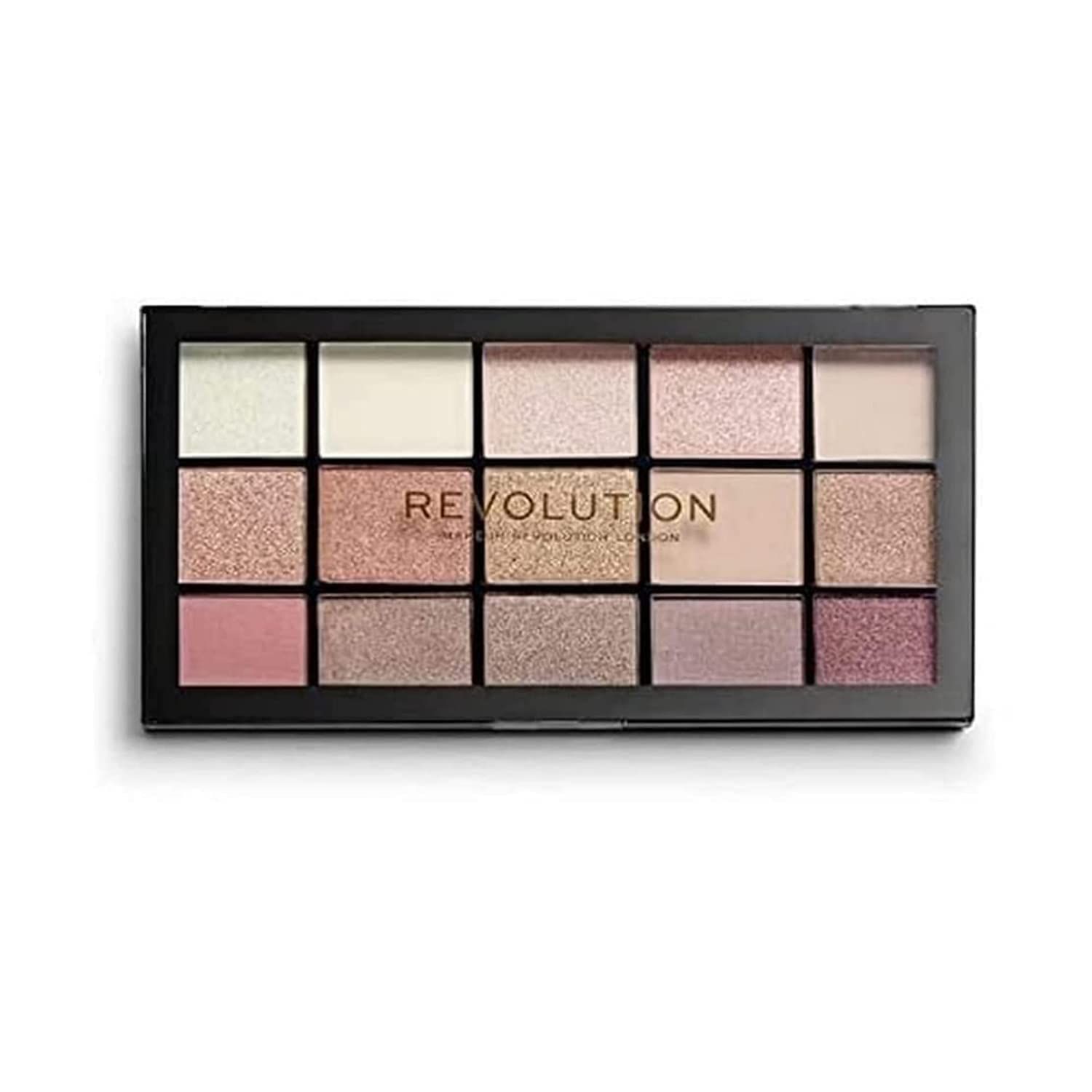 Revolution, Reloaded Eyeshadow Palette, Highly Pigmented, Matte &amp; Shimmer Finishes, 15 Shades, Iconic 3.0, 0.58 Oz