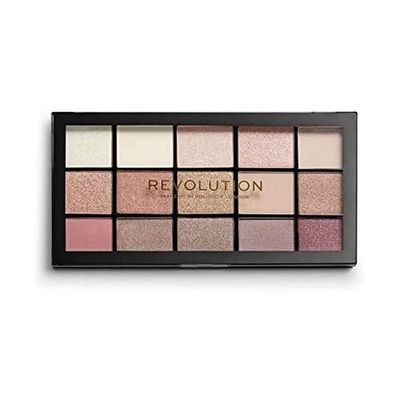 Revolution, Reloaded Eyeshadow Palette, Highly Pigmented, Matte &amp; Shimmer Finishes, 15 Shades, Iconic 3.0, 0.58 Oz