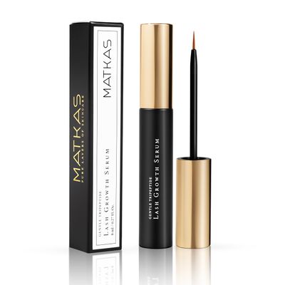 MATKAS Korean Gentle Lash Serum for Eyelash Growth - Eyelash Serum To Grow Lashes Stronger, Thicker, Healthier Eye Lash, Eyelash Growth Serum - Panthenol, Niacinamide, Amino Acids, Vitamin E, Peptides
