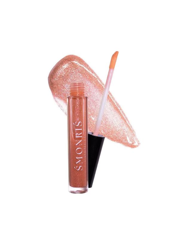 SMONRIS Lipgloss shiny Lipgloss Non-Sticky, Hydrating and Moisturizing Lipgloss - caramel Flavor Gold Color Lipgloss