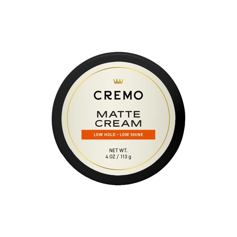 Cremo Hair Styling Matte Cream, Premium Barber Grade, Light Hold, Low Shine, Hair Cream and Hair Products For Men, 4 Oz