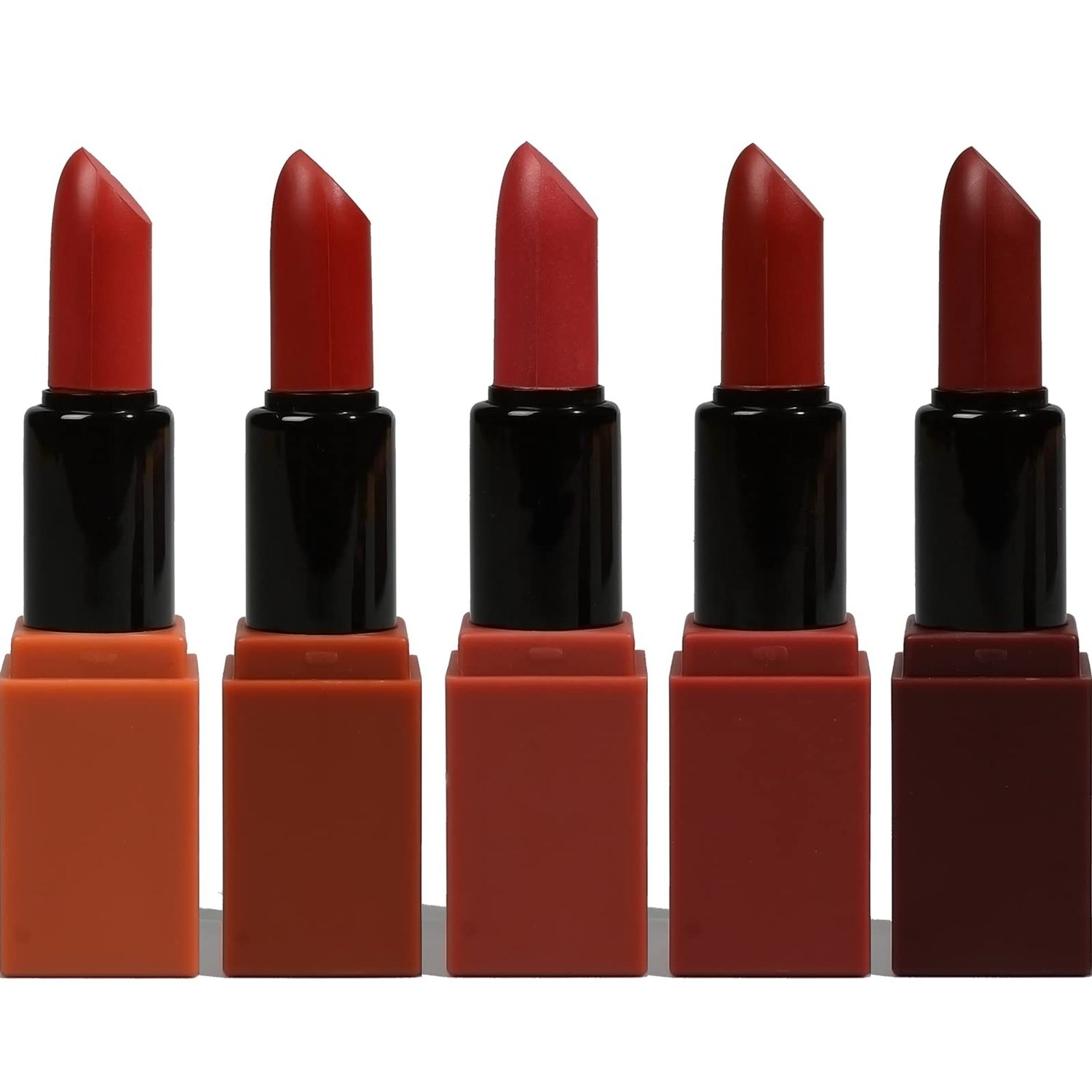IS&#39;MINE 5PCS Matte Lipstick Makeup Set, Natural Nude Lipstick Velvet Smooth Not Fade Waterproof Mini Lipstick Set (SET A)
