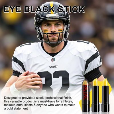 Wugbc 2 Pcs Yellow Face Paint Stick Eye Black Football Softball Baseball Lacrosse Sports Eyeblack Battle Paint Halloween Body Paint Makeup Cosplay SFX Costume Party Waterproof Face Painting Kit