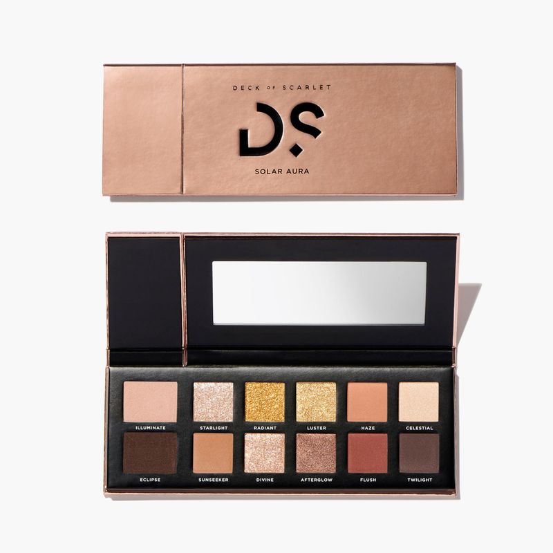 Deck of Scarlet Eyeshadow Pallet - Solar Aura, Long Wearing with Saturated Color, Clean &amp; Vegan Eyeshadow
