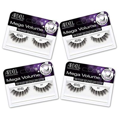 Ardell Mega Volume Lash 257 Multi-Layered False Lashes with Curl Technology, 4 pairs