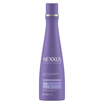 Nexxus HY-VOLUME Weightless Lift Shampoo PROTEIN FUSION with Collagen Protein &amp; Hyaluronic Acid For Flat &amp; Limp Hair for 48 Hours of Volume 13.5 Fl Oz