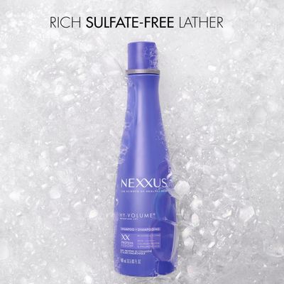 Nexxus HY-VOLUME Weightless Lift Shampoo PROTEIN FUSION with Collagen Protein & Hyaluronic Acid For Flat & Limp Hair for 48 Hours of Volume 13.5 Fl Oz
