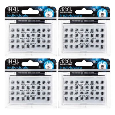 Ardell False Eyelashes Individual Trios Long Black 4 Pack