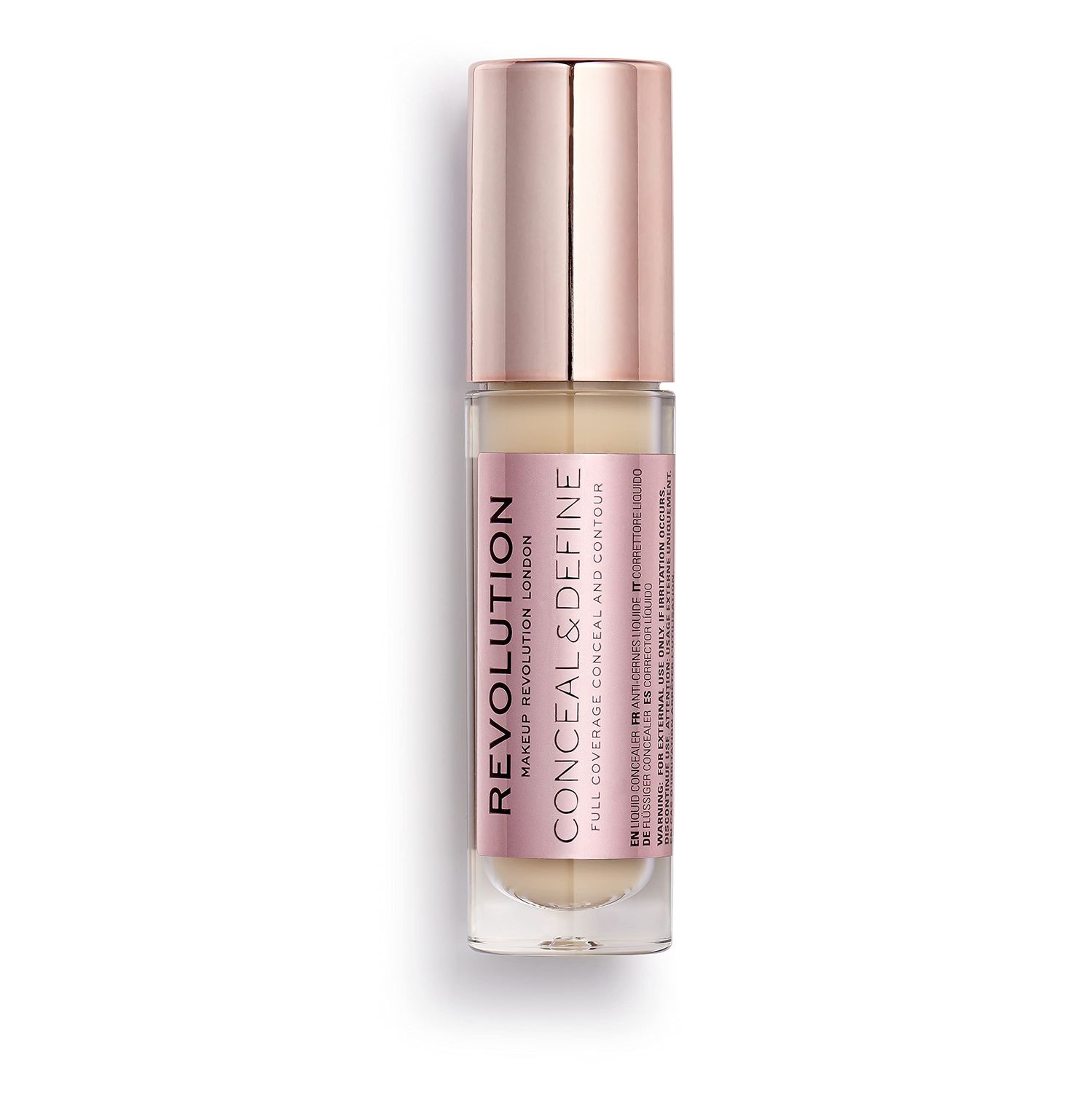 Revolution Beauty, Conceal &amp; Define Concealer, Full Coverage &amp; Lightweight, Long-Lasting Matte Finish, Vegan &amp; Cruelty Free, C6 Fair or Light Skin Tones, 0.14 Oz.