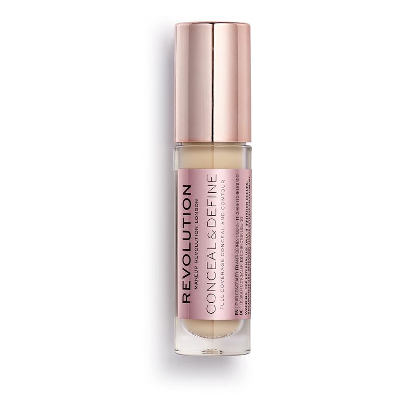Revolution Beauty, Conceal &amp; Define Concealer, Full Coverage &amp; Lightweight, Long-Lasting Matte Finish, Vegan &amp; Cruelty Free, C6 Fair or Light Skin Tones, 0.14 Oz.