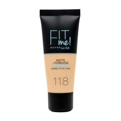 Maybelline New York Fit Me Matte &amp; Poreless Foundation 118 Light Beige 30ml