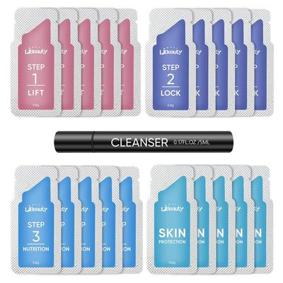 Libeauty Brow Lamination Kit Lash Lift Kit Lasting 8 Weeks Sachet Disposable Upgraded Version Curling Perming Wave Lotion &amp; Liquid Set Home Perm Kit