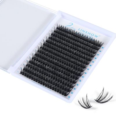 LinShow 280pcs Cluster Lashes False Eyelashes Extension 30D40D50D Mix 9-16mm 0.07mm CD Curl DIY Individual Lashes Russia Volume Soft Natural Lashes Self Application (30D C Curl, 12mm)