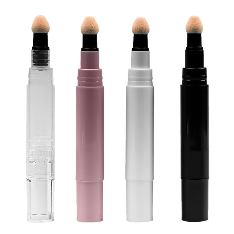 Beavorty 4pcs Gloss Portable Cream Practical Oil Blusher for Twisting Balm Makeup Glazes Refilllable Ml Brush Concealer Container Blush Creative Rotating Liquid with Bb Cosmetic Tube