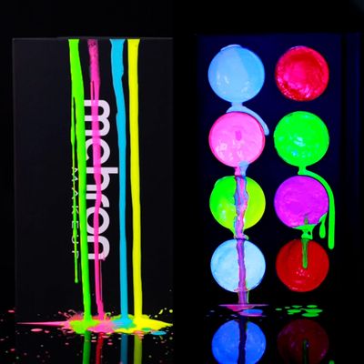 Mehron Makeup Paradise FX Neon UV Glow 8 Color Palette | Magnetic Refillable Special Effects Paint Palette | Professional Water Activated Paint for Raves, Costumes, SFX, Halloween, &amp; Cosplay
